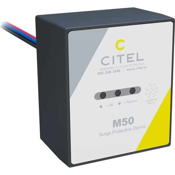 Surge Protection Device, 3 Phase, 600V, 3000V/1800V, Citel, Mfr#: M50F-600D-B